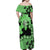 Green Hawaii Family Matching Off Shoulder Maxi Dress and Hawaiian Shirt Tapa Cloth Mix Tropical Flowers Pastel Vibes LT14 - Polynesian Pride