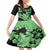 Green Hawaii Family Matching Puletasi Dress and Hawaiian Shirt Tapa Cloth Mix Tropical Flowers Pastel Vibes LT14 Daughter's Dress Green - Polynesian Pride