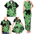 Green Hawaii Family Matching Tank Maxi Dress and Hawaiian Shirt Tapa Cloth Mix Tropical Flowers Pastel Vibes LT14 - Polynesian Pride