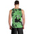 Green Hawaii Men Tank Top Tapa Cloth Mix Tropical Flowers Pastel Vibes LT14 - Polynesian Pride