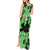 Green Hawaii Tank Maxi Dress Tapa Cloth Mix Tropical Flowers Pastel Vibes LT14 - Polynesian Pride