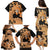 Orange Hawaii Family Matching Puletasi Dress and Hawaiian Shirt Tapa Cloth Mix Tropical Flowers Pastel Vibes LT14 - Polynesian Pride