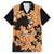 Orange Hawaii Family Matching Puletasi Dress and Hawaiian Shirt Tapa Cloth Mix Tropical Flowers Pastel Vibes LT14 Dad's Shirt - Short Sleeve Orange - Polynesian Pride