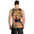 Orange Hawaii Men Tank Top Tapa Cloth Mix Tropical Flowers Pastel Vibes LT14 - Polynesian Pride