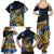 Polynesia Fabric Family Matching Summer Maxi Dress and Hawaiian Shirt Polynesian Tribal With Frangipani Flowers LT14 - Polynesian Pride