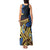 Polynesia Fabric Tank Maxi Dress Polynesian Tribal With Frangipani Flowers LT14 - Polynesian Pride