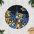 Polynesia Fabric Tree Skirt Polynesian Tribal With Frangipani Flowers LT14 Casual Tree Skirts Blue - Polynesian Pride