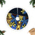 Polynesia Fabric Tree Skirt Polynesian Tribal With Frangipani Flowers LT14 Fringed Tree Skirts Blue - Polynesian Pride