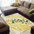 Gold And White Polynesia Plumeria Area Rug Curves Tropical Vibes