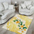 Gold And White Polynesia Plumeria Area Rug Curves Tropical Vibes