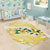 Gold And White Polynesia Plumeria Area Rug Curves Tropical Vibes