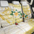 Gold And White Polynesia Plumeria Back Car Seat Cover Curves Tropical Vibes