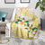 Gold And White Polynesia Plumeria Blanket Curves Tropical Vibes