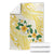 Gold And White Polynesia Plumeria Blanket Curves Tropical Vibes