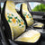 Gold And White Polynesia Plumeria Car Seat Cover Curves Tropical Vibes