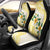 Gold And White Polynesia Plumeria Car Seat Cover Curves Tropical Vibes