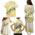 Gold And White Polynesia Plumeria Family Matching Puletasi and Hawaiian Shirt Curves Tropical Vibes