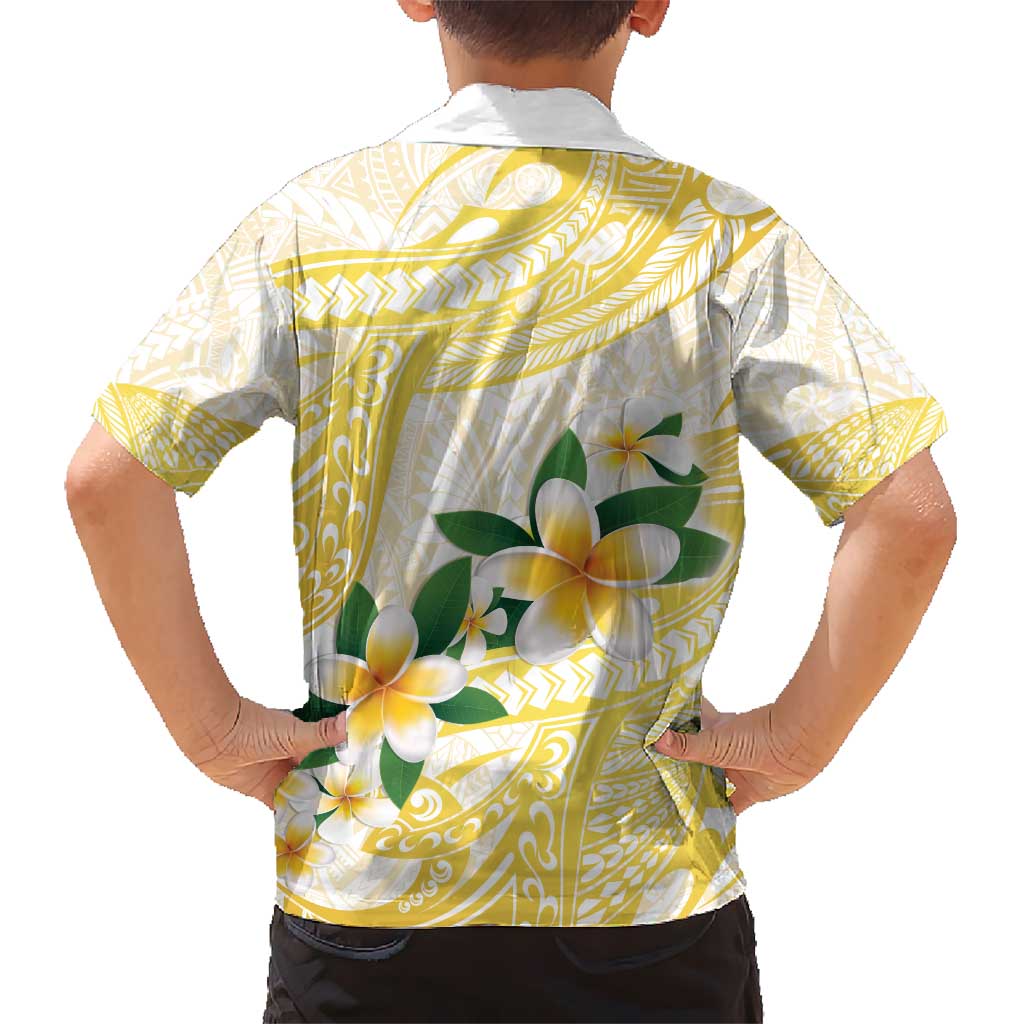 Gold And White Polynesia Plumeria Hawaiian Shirt Curves Tropical Vibes LT14 - Polynesian Pride