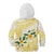 Gold And White Polynesia Plumeria Kid Hoodie Curves Tropical Vibes