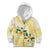 Gold And White Polynesia Plumeria Kid Hoodie Curves Tropical Vibes