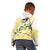 Gold And White Polynesia Plumeria Kid Hoodie Curves Tropical Vibes