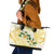 Gold And White Polynesia Plumeria Leather Tote Bag Curves Tropical Vibes