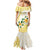 Gold And White Polynesia Plumeria Mermaid Dress Curves Tropical Vibes