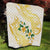 Gold And White Polynesia Plumeria Quilt Curves Tropical Vibes