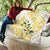 Gold And White Polynesia Plumeria Quilt Curves Tropical Vibes