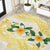 Gold And White Polynesia Plumeria Round Carpet Curves Tropical Vibes