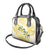 Gold And White Polynesia Plumeria Shoulder Handbag Curves Tropical Vibes