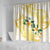 Gold And White Polynesia Plumeria Shower Curtain Curves Tropical Vibes