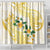 Gold And White Polynesia Plumeria Shower Curtain Curves Tropical Vibes