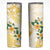 Gold And White Polynesia Plumeria Skinny Tumbler Curves Tropical Vibes