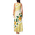 Gold And White Polynesia Plumeria Tank Maxi Dress Curves Tropical Vibes