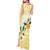 Gold And White Polynesia Plumeria Tank Maxi Dress Curves Tropical Vibes