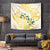 Gold And White Polynesia Plumeria Tapestry Curves Tropical Vibes