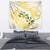 Gold And White Polynesia Plumeria Tapestry Curves Tropical Vibes