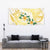 Gold And White Polynesia Plumeria Tapestry Curves Tropical Vibes