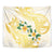 Gold And White Polynesia Plumeria Tapestry Curves Tropical Vibes