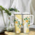 Gold And White Polynesia Plumeria Tumbler With Handle Curves Tropical Vibes