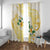 Gold And White Polynesia Plumeria Window Curtain Curves Tropical Vibes