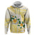 Gold And White Polynesia Plumeria Zip Hoodie Curves Tropical Vibes