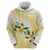 Gold And White Polynesia Plumeria Zip Hoodie Curves Tropical Vibes