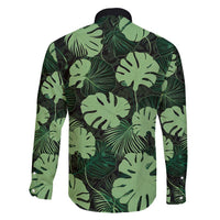 Green Hawaii Kukui Nut Lei Family Matching Long Sleeve Bodycon Dress and Hawaiian Shirt Hawaiian Pattern Monstera Tropical Vibes - Polynesian Pride