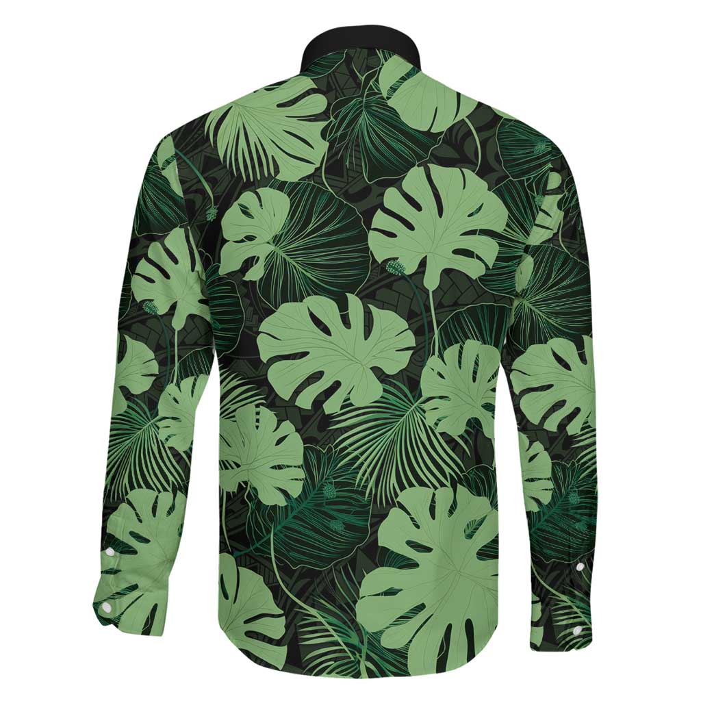 Green Hawaii Kukui Nut Lei Family Matching Puletasi and Hawaiian Shirt Hawaiian Pattern Monstera Tropical Vibes LT14 - Polynesian Pride