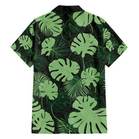 Green Hawaii Kukui Nut Lei Family Matching Short Sleeve Bodycon Dress and Hawaiian Shirt Hawaiian Pattern Monstera Tropical Vibes - Polynesian Pride
