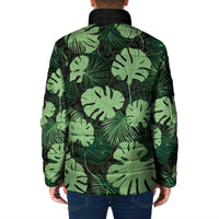 Green Hawaii Kukui Nut Lei Padded Jacket Hawaiian Pattern Monstera Tropical Vibes LT14 - Polynesian Pride