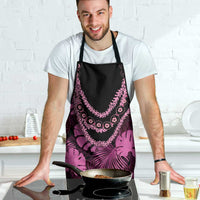 Pink Hawaii Kukui Nut Lei Apron Hawaiian Pattern Monstera Tropical Vibes LT14 - Polynesian Pride