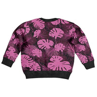 Pink Hawaii Kukui Nut Lei Kid Ugly Christmas Sweater Hawaiian Pattern Monstera Tropical Vibes LT14 - Polynesian Pride